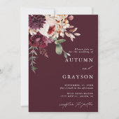 Romance Waterverf Floral Wedding Elegant Kaart (Voorkant)