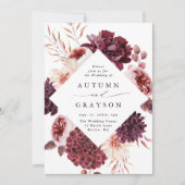 Romance Waterverf Floral Wedding Kaart (Voorkant)