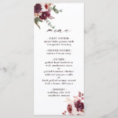 Romance Waterverf Floral Wedding Menu (Voorkant)