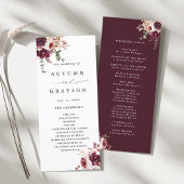 Romance Waterverf Floral Wedding Programmakaart