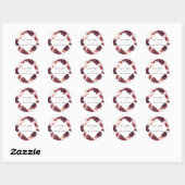 Romance Waterverf Floral Wedding Ronde Sticker (Vel)