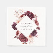 Romance Waterverf Floral Wedding Servet (Voorkant)