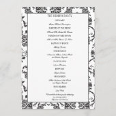 Romance Wedding Programma Programmakaart (Achterkant)