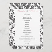 Romance Wedding Programma Programmakaart (Voorkant / Achterkant)