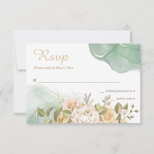 Romance Wedding RSVP-kaarten RSVP Kaartje (Voorkant)