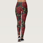  Romance: William Morris Red Rose Tapestry Leggings (Achterkant)