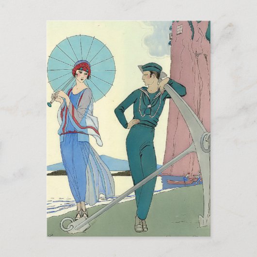 Romance zonder woorden van George Barbier Briefkaart (Voorkant)