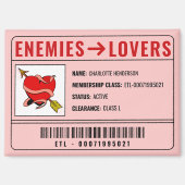 Romancelezer Funny Boekliefhebber Roze Magneet (Voorkant)
