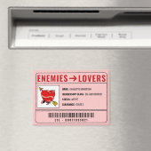 Romancelezer Funny Boekliefhebber Roze Magneet (Insitu (Vaatwasser))