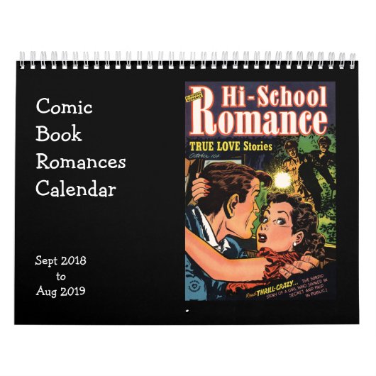 Romancen van stripboeken september 2018 kalender (Hoes)