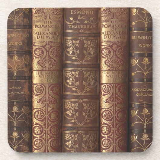 Romances of Alexandre Dumas (Book Spines) Bier Onderzetter (Voorkant)