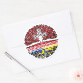 Romanen Rätoromanisch Graubündisch Graubünden Baum Ronde Sticker (Envelop)