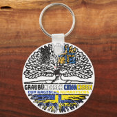 Romanen Rätoromanisch Schweizer Schweiz Baum Sleutelhanger (Achterkant)