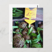 Romaneschi - Artisjokken op wereldbol Briefkaart (Voorkant / Achterkant)