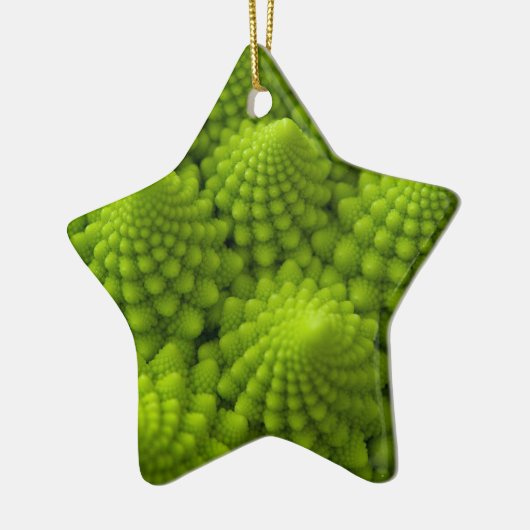 Romanesco Broccoli Fractal Vegetable Keramisch Ornament (Links)