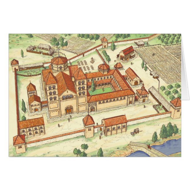 Romanesque Abbey. Model (Voorkant Horizontaal)