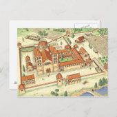 Romanesque Abbey Model Briefkaart (Voorkant / Achterkant)