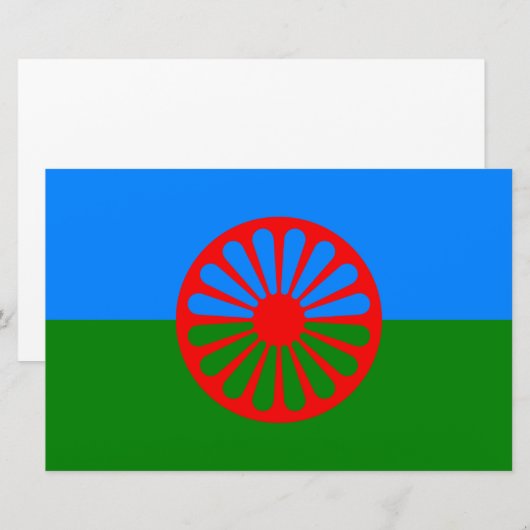 Romani Flag Briefpapier (Voorkant / Achterkant)