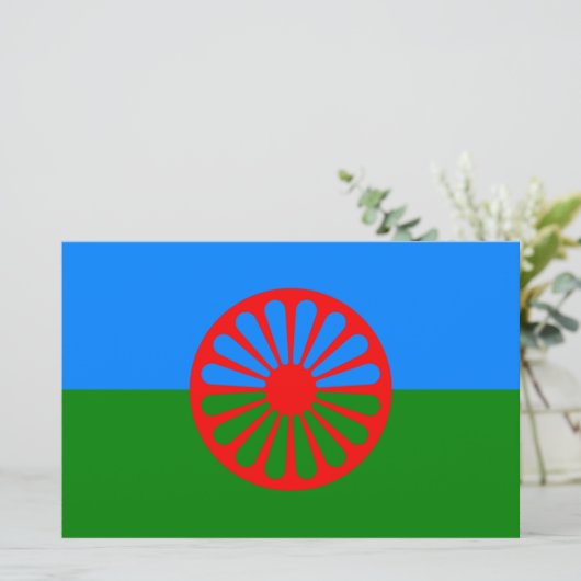 Romani Flag Briefpapier (Staand voorkant)