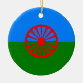 Romani Flag Keramisch Ornament (Voorkant)