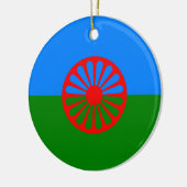 Romani Flag Keramisch Ornament (Links)