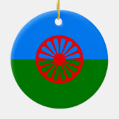 Romani Flag Keramisch Ornament (Achterkant)
