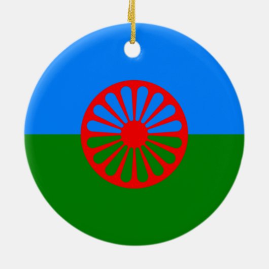 Romani Flag Keramisch Ornament (Achterkant)