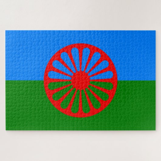 Romani Flag Legpuzzel (Horizontaal)