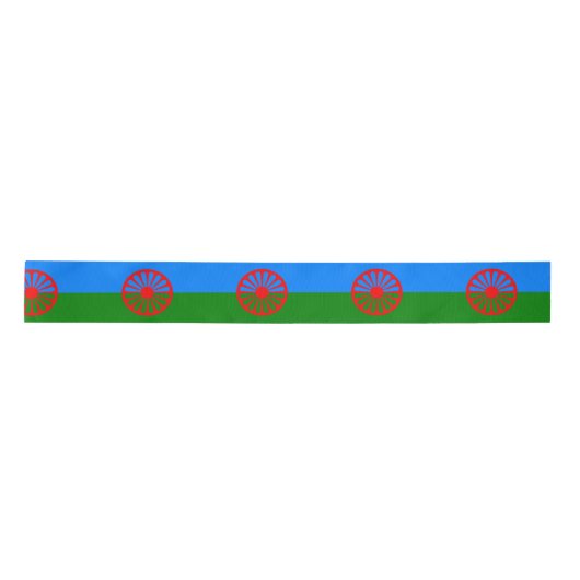 Romani Flag Satijnen Lint (Voorkant)