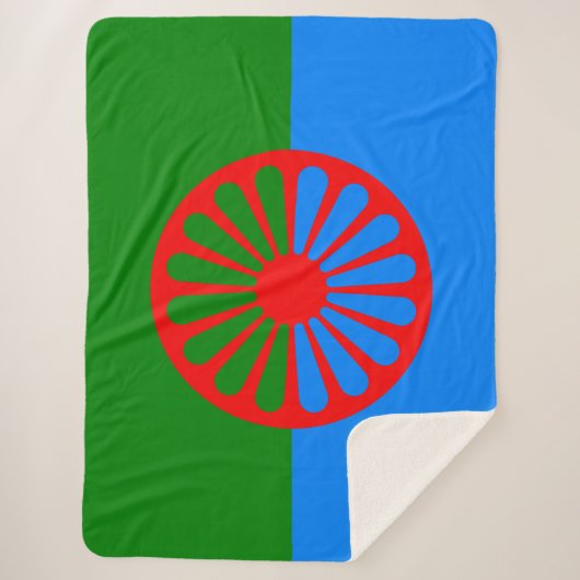 Romani Flag Sherpa Deken (Voorkant)