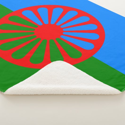 Romani Flag Sherpa Deken (3/4)