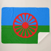 Romani Flag Sherpa Deken (Voorkant (horizontaal))