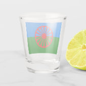 Romani Flag Shot Glas (Achterkant)