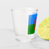 Romani Flag Shot Glas (Links)
