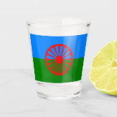 Romani Flag Shot Glas (Voorkant)