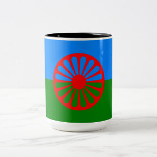 Romani Flag Tweekleurige Koffiemok
