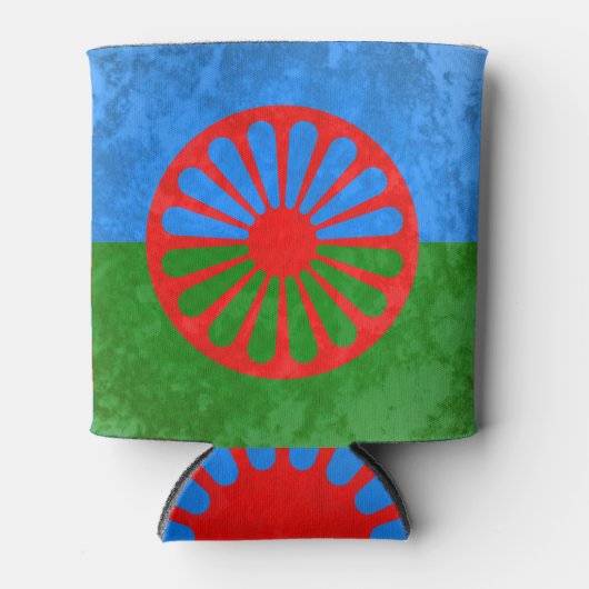 Romani vlag blikjeskoeler (Voorkant)