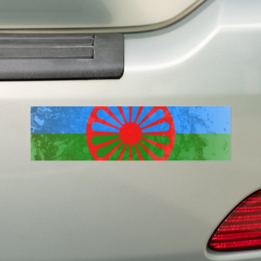 Romani vlag bumpersticker (Op auto)