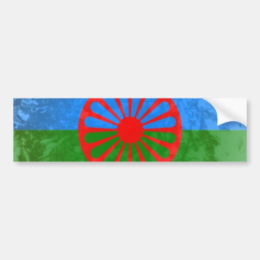 Romani vlag bumpersticker (Voorkant)