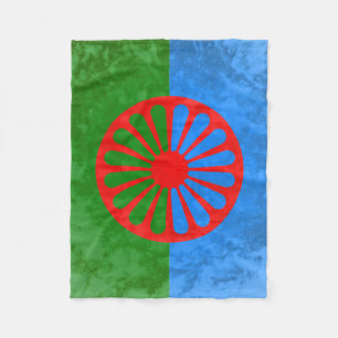 Romani vlag fleece deken