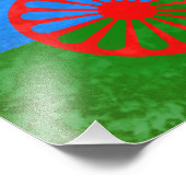 Romani vlag foto afdruk (Hoek)