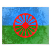 Romani vlag foto afdruk (Voorkant)