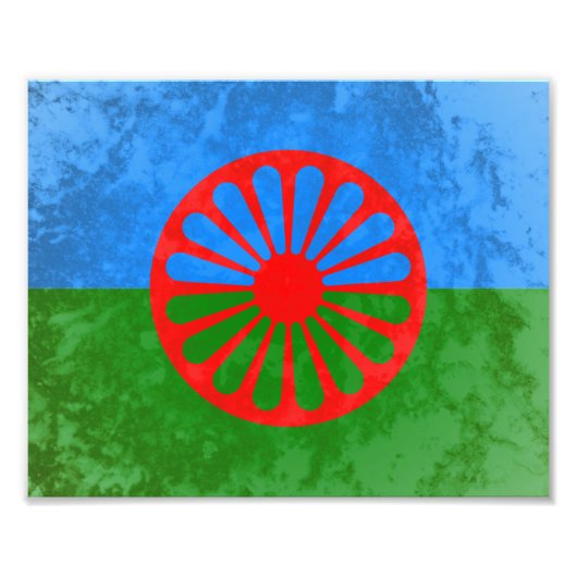 Romani vlag foto afdruk (Voorkant)