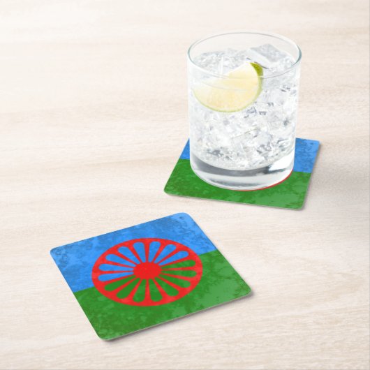 Romani vlag kartonnen onderzetters (Insitu)