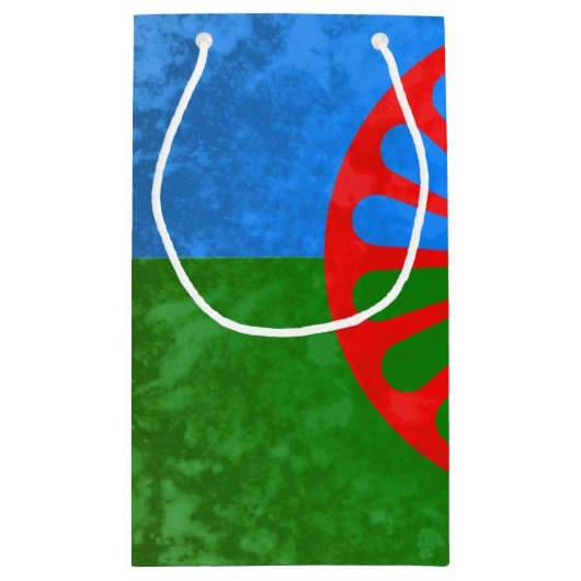 Romani vlag klein cadeauzakje (Achterkant)