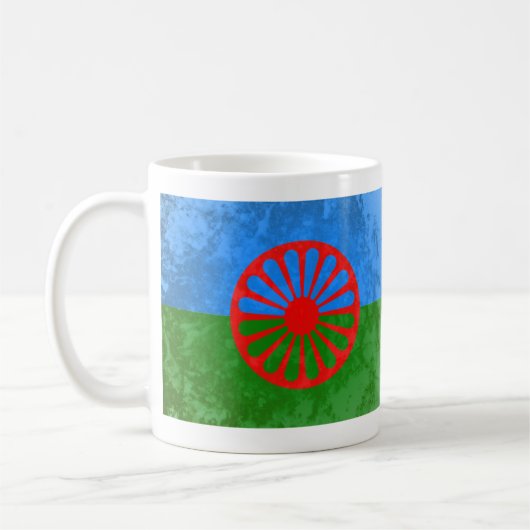 Romani vlag koffiemok (Links)