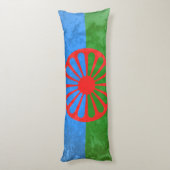 Romani vlag lichaamskussen (Achterkant (Verticaal))