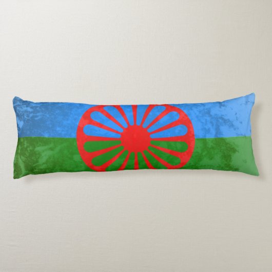 Romani vlag lichaamskussen (Achterkant)