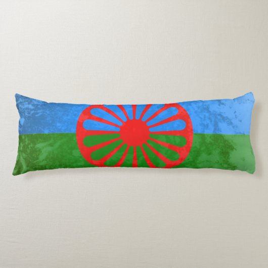 Romani vlag lichaamskussen (Voorkant)