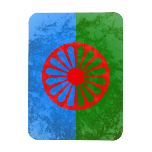 Romani vlag magneet (Verticaal)